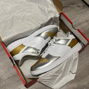 Nike Dunk Low SE - gold/white/silver